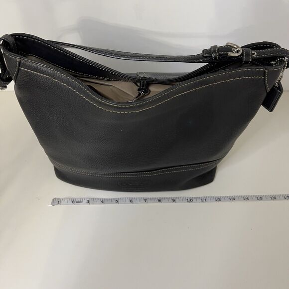 Coach Shoulder Bag Leather Black Authentic NoK05S-5715 - Picture 10 of 14